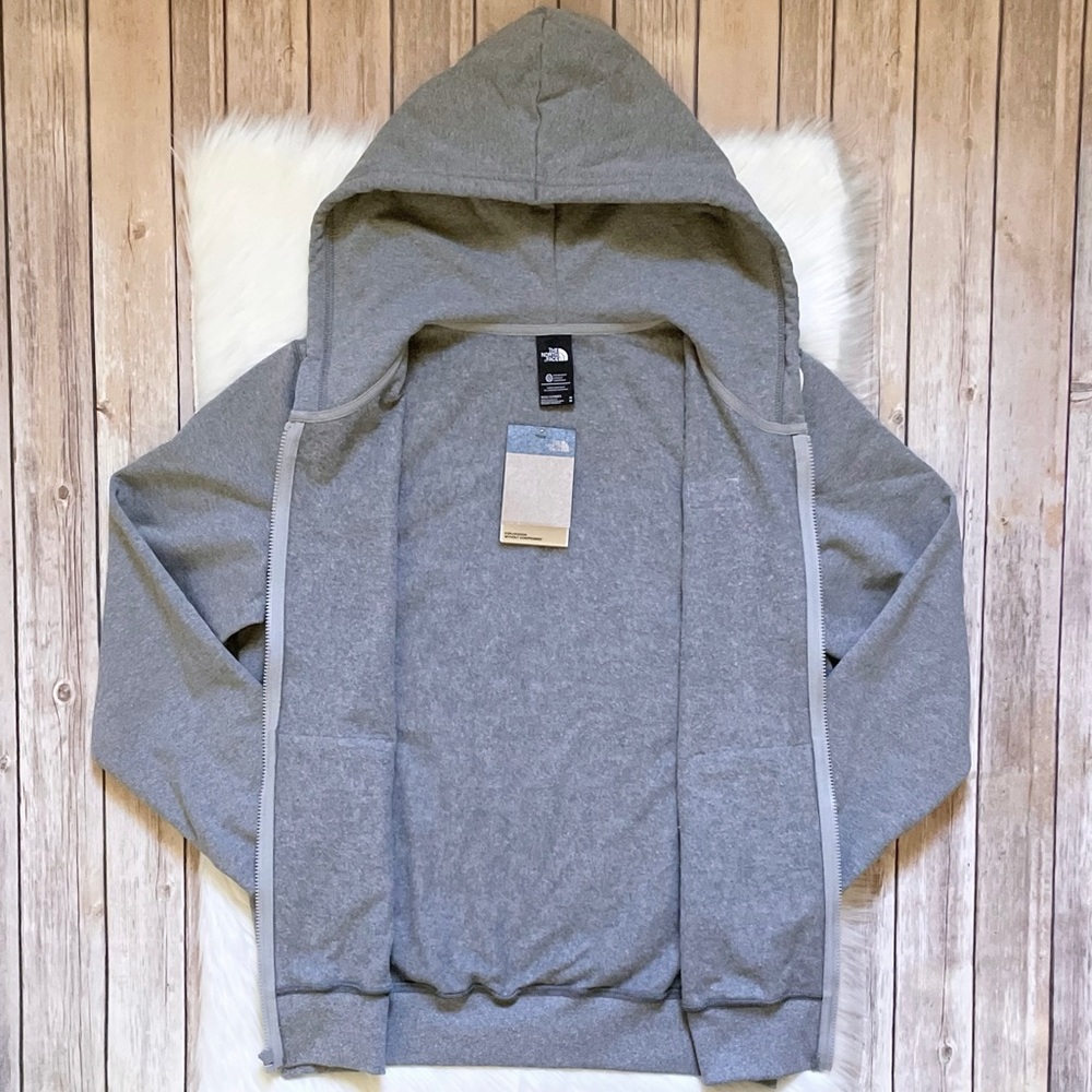The North Face Men’s Heritage Patch Full Zip Hoodie In Grey - Picture 3 of 7